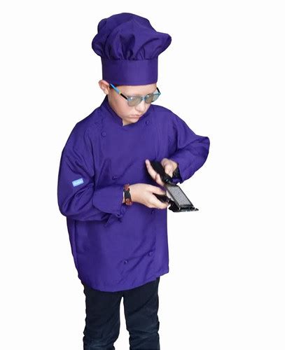 Kids Purple Chef Jacket Chefskin