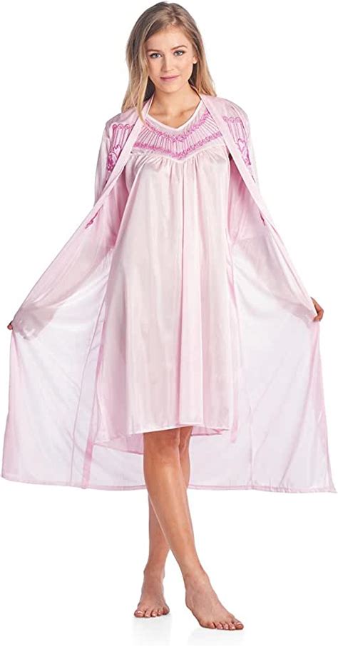 Cotton Nightgown And Robe Set