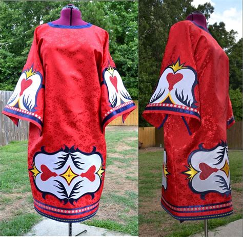 Southern Cloth Powwow Regalia Red White And Blue With Eagles Native