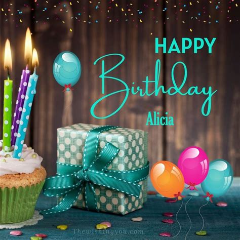 Hd Happy Birthday Alicia Cake Images And Shayari