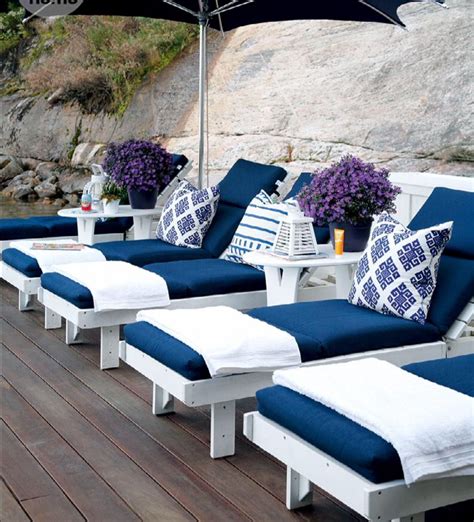 Classic Blue And White Blue Patio Outdoor Spaces Outdoor Living