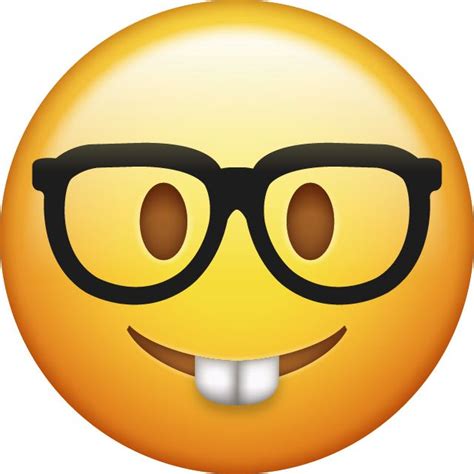 Download Nerd Emoji Icon Emojis De Iphone Imágenes De Emojis Caras