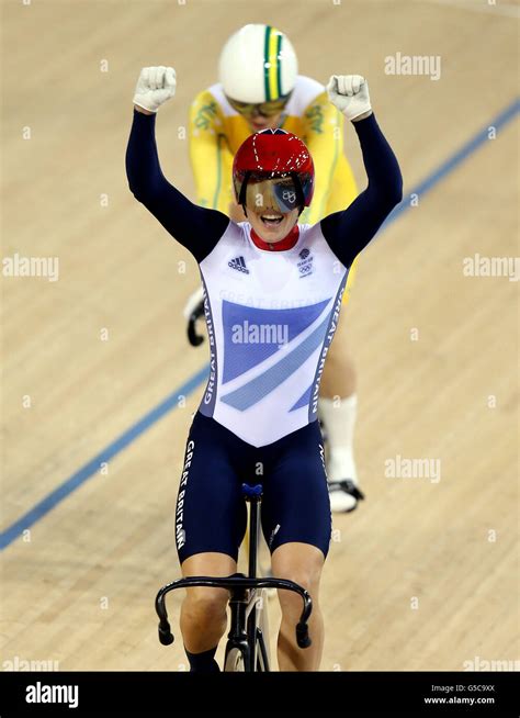 Great Britain S Victoria Pendleton Celebrates Watched By Australia S