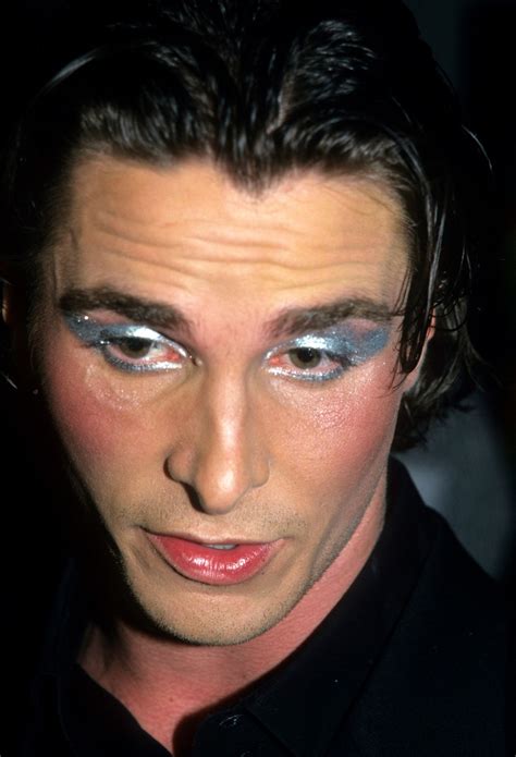 Remember When Christian Bale Wore A Sweep Of Silver Eyeshadow To The