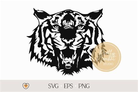 Tiger Svg Tiger Roar Svg Tiger Head Svg Png Files 1729020 SVGs