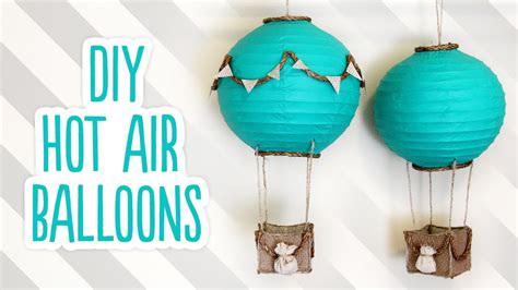 Diy mini balloons place cards (via ohhappyday) DIY Hot Air Balloon Decorations - YouTube