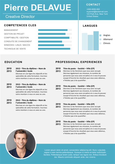 CV thématique gratuit  Exemple cv, Modèle cv gratuit, Modèle cv word