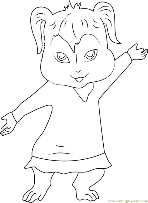 Eleanor Coloring Page Free Alvin And The Chipmunks Coloring Pages