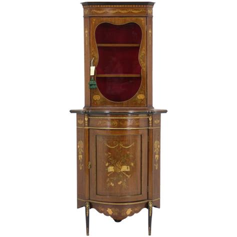 Shop ebay for great deals on antique curio cabinets. Antique English Victorian Inlaid Marquetry Corner Curio ...