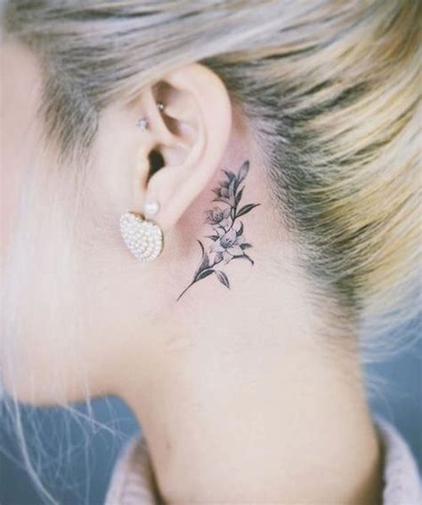 Modish Behind The Ear Flower Tattoos For Girls That Are Simply Gorgeous