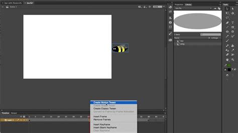 Creating A Motion Tween In Adobe Animate Cc Youtube