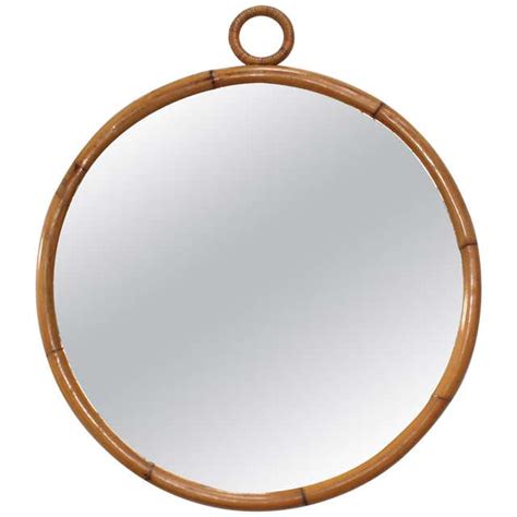 Mid-Century Modern Round Wall Mirror at 1stdibs