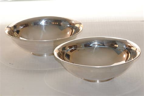 Pair Of Sterling Silver Bowls By Tiffany Co Antique Elegance