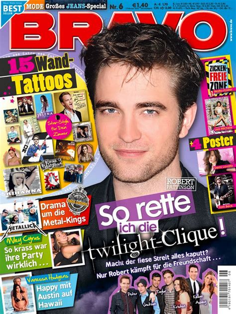 Robert Pattinson News Rob On The Cover Of Bravo Magazine Germany