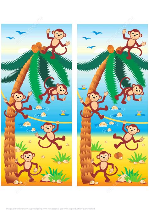 Check spelling or type a new query. Find 10 Differences - Playful Monkeys, Beach, Coconut Palm | Free Printable Puzzle Games | Free ...