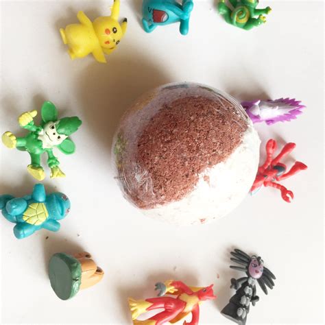 Pokemon Bath Bombs With Pokemon Inside Pokeball Bath Fizzie Etsy