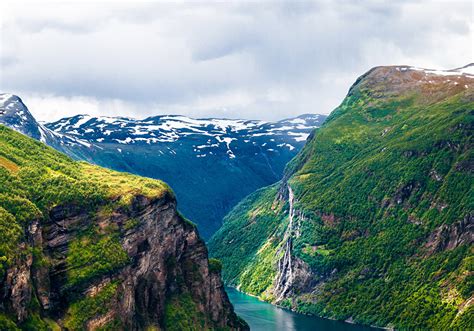 Fotos Von Norwegen Geiranger Fjord Natur Canyon Gebirge Laubmoose