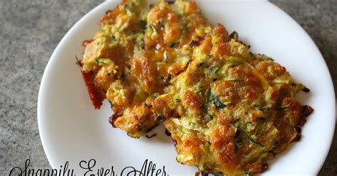 Snappily Ever After Baked Cheddar Zucchini Fritters