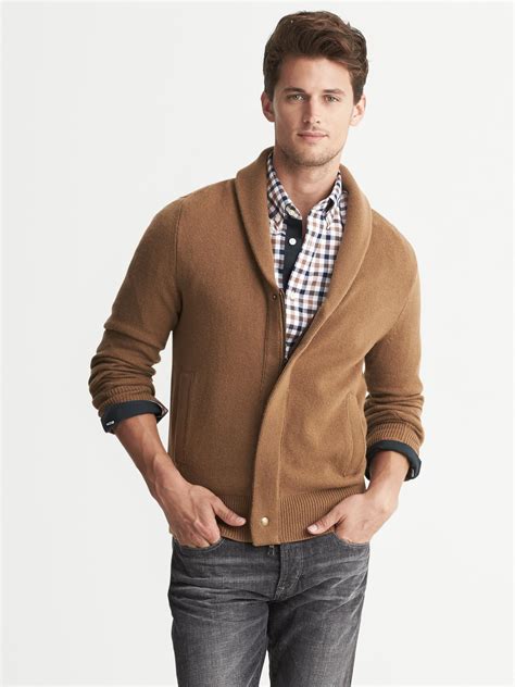 Banana Republic Modern Elbow Patch Cardigan New Brownie In Brown For