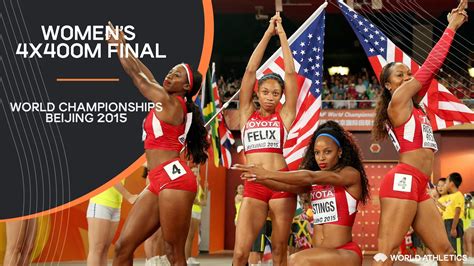women s 4x400m relay final world athletics championships beijing 2015 a classic jamaica vs