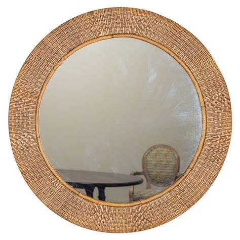Online retail store selling wicker mirrors and rattan mirrors. Vintage Round Woven Rattan Mirror, France, circa 1930 at ...