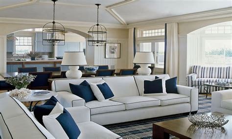 Grey and blue living room designs have two primary colors that go well with each other smoothly. navy blue and white living room 7 - DecoRewarding