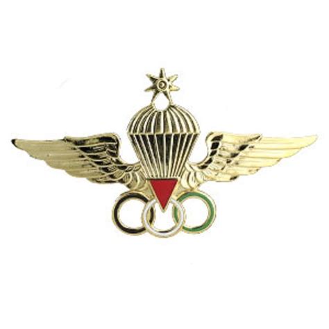 Master Jordanian Parachutist Wings Gold Parachutist Badge Insignia