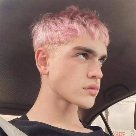 ︎ Dyed Hair Men Pink Hair Guy Bleached Hair Men