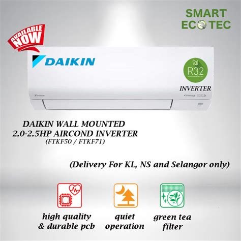 DAIKIN R32 2 0 2 5HP Standard Inverter Wall Mounted FTKF Series