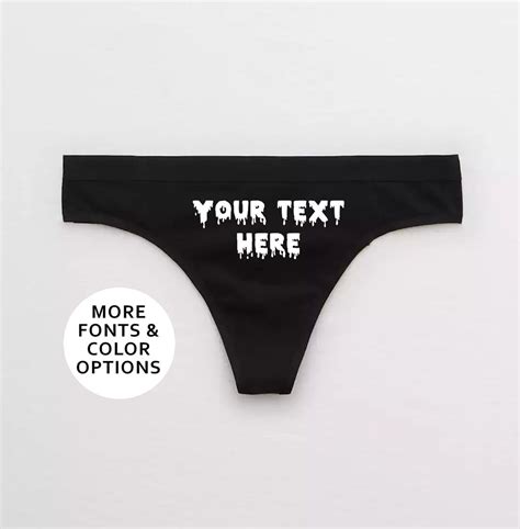 Customized Thong Personalized Panties Kinky T For Her Etsy