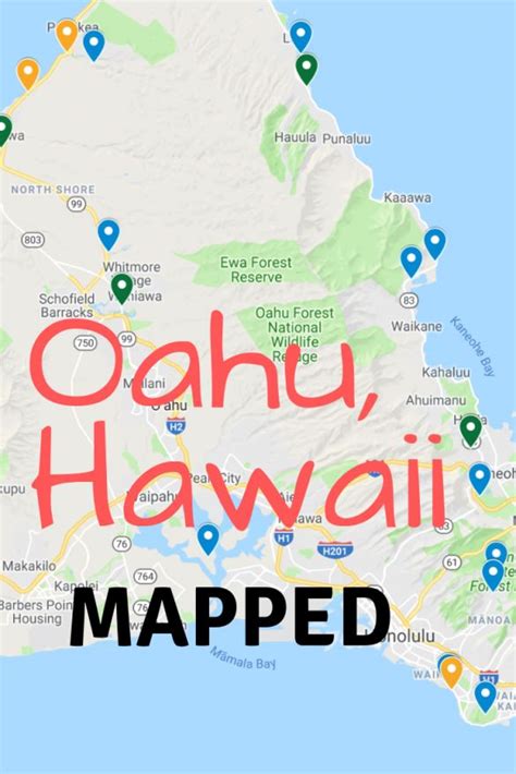 Free And Interactive Oahu Attractions Map Valentinas Destinations In 2023 Oahu Travel Oahu