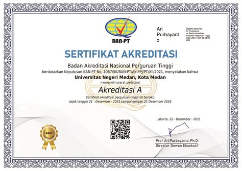 Akreditasi – Universitas Negeri Medan