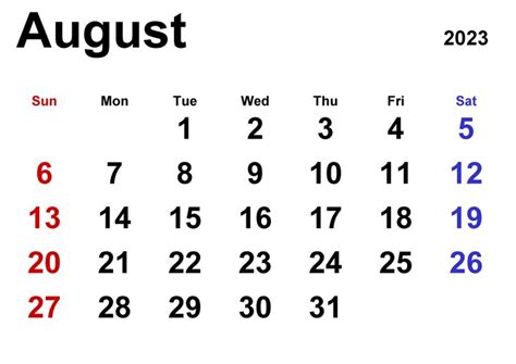 10 Best August 2023 Calendar Templates Copyposts Calendar Word Excel