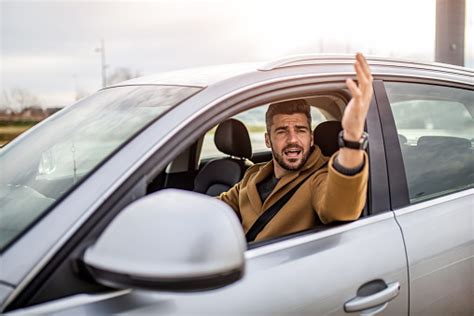 Frustrated Driver Arguing In Traffic Stock Photo Download Image Now