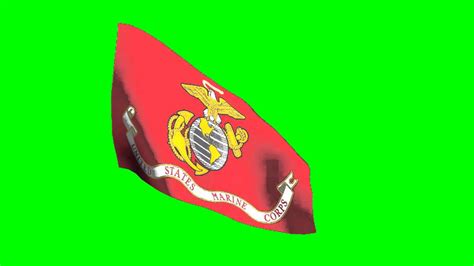 Us Marines Animated Flag Waving In The Wind Free Green Screen Youtube