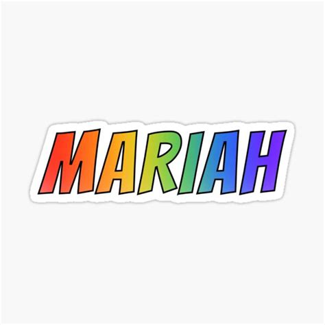 Mariah Name Stickers Redbubble