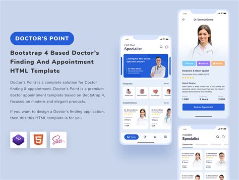 Bootstrap 4 Based Medical App Html Template Html Template Paid
