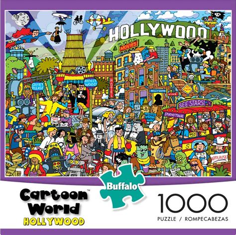 Hollywood Cartoon World 1000 Pieces Buffalo Games Puzzle Warehouse