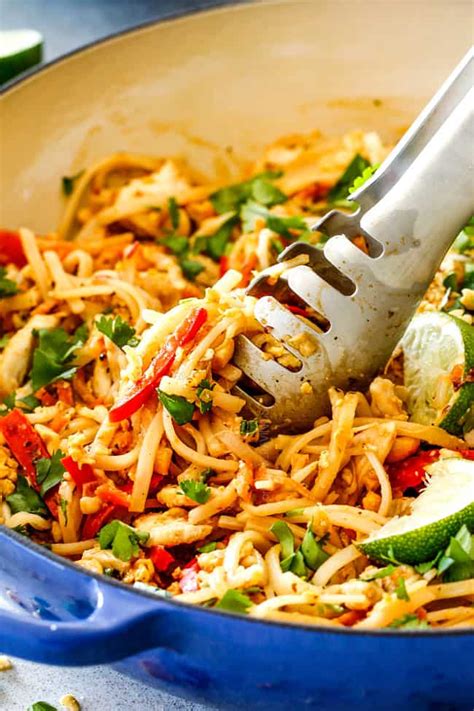 This recipe for chicken pad thai is better than takeout and takes just 30 minutes! BEST EVER Chicken Pad Thai (Video) with Pantry Friendly ...
