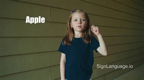 Apple In Asl Example 2 American Sign Language