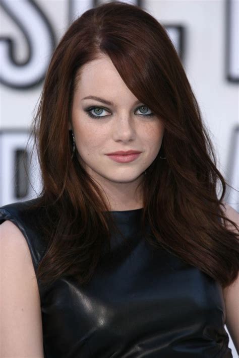 But did you know that you can wear blonde, red, ombre and subtle dark auburn reds and bright cherry red: Dark Auburn Hair Color Emma Stone - Best Hair Color for ...