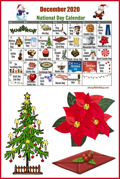 December National Day Calendar Free Printable Calendars