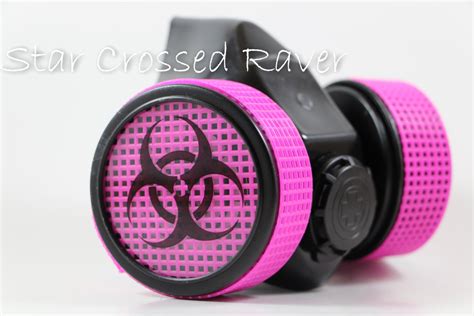 Neon Pink Biohazard Gas Mask Cyberpunk By Starcrossedraver On Etsy