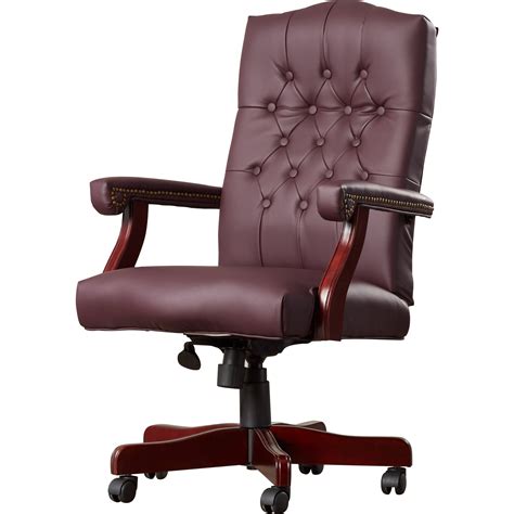 This ergonomic office chair has a streamlined design that doesn't take up too much space. Alcott Hill Kirkland Swivel Leather Office Chair & Reviews | Wayfair