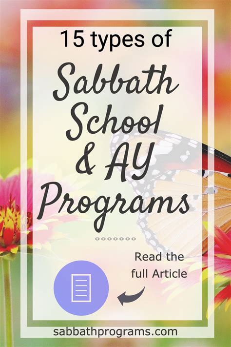 Pin On Sabbath Programs
