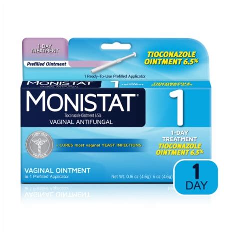 Monistat One Day Maximum Strength Yeast Infection Treatment Pre Filled Cream Applicator 1 Ct