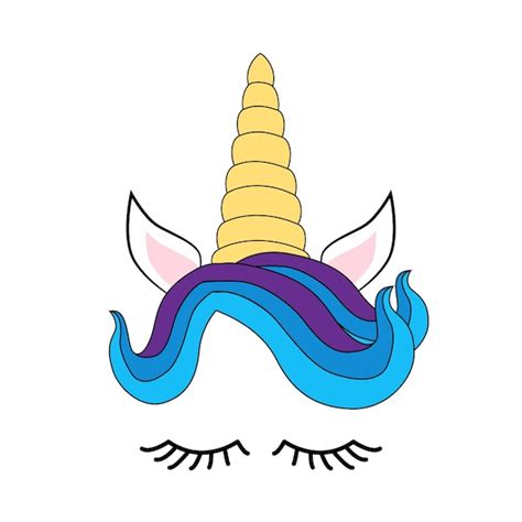 Premium Vector Cute Unicorn Face With Pastel Rainbow Flowers Isolated