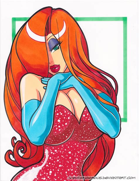 Jessica Rabbit Pin Up Marker Drawing By Joeoiii On Deviantart