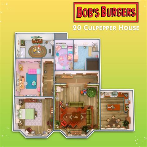 Renovated 20 Culpepper House To Bobs Burgers Apartment 🍔 Thesimsbuilding