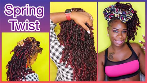 How To Install Red Spring Twist Passion Twist Natural Hair